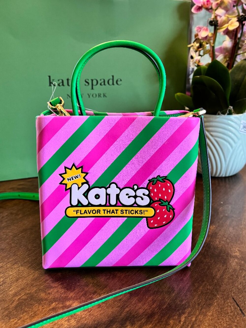 Kate Spade Treat Yourself Bubble Gum Mini Tote NWT Candy Crossbody